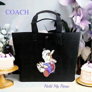 COACH Diaper Bag Shopper or Travel Black Bag Dr Doodle Duck Fisher Price Bag